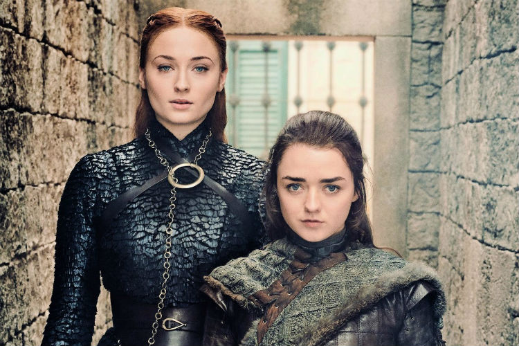 Arya and Sansa in Game of Thrones