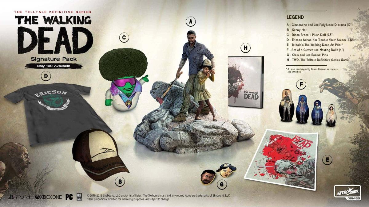 telltales the walking dead collection signature pack