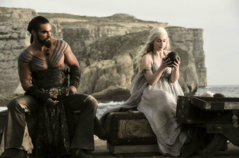 Dany and Khal Drogo in Game of Thrones season 1