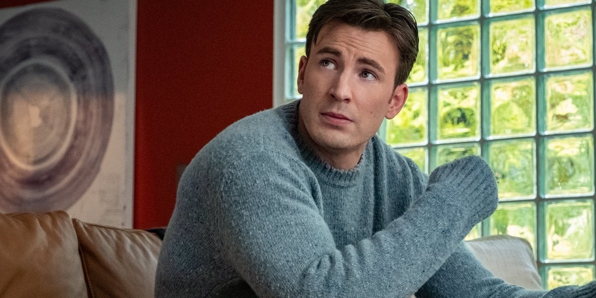 knives out sweater blue chris evans