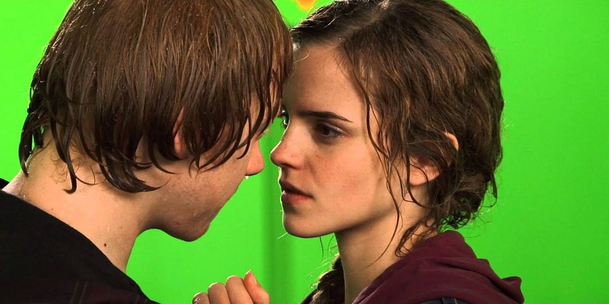 harry potter and the deathly hallows, ron and hermione kiss